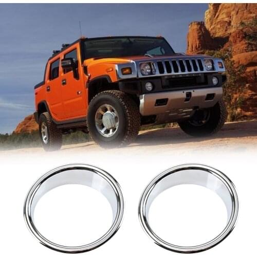 Car Chrome Fog Light Lamp Trim Covers for HUMMER H2 2003-2010