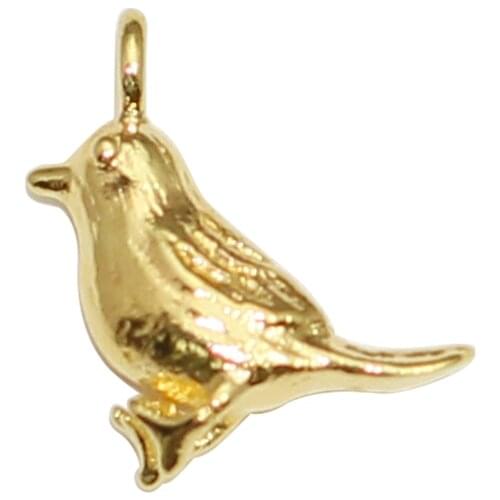 Beadsnice 20pcs/lot Brass Little Bird Charm Tiny Pendant for Bracelet Making 26440