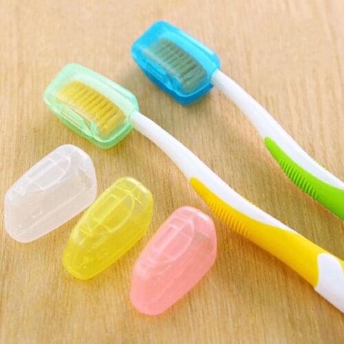 5PCS/Package Travel Toothbrush Head Cover Camping Holder Brush Cap Case Set For Household Bathroom Travel Toothbrush Storage Box