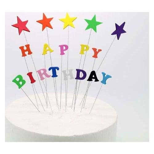 1 Set Birthday Cake Toppers For Kids Children Birthday Party Diy Baking Cake Decoration Accessory Star Moon Heart Space Theme