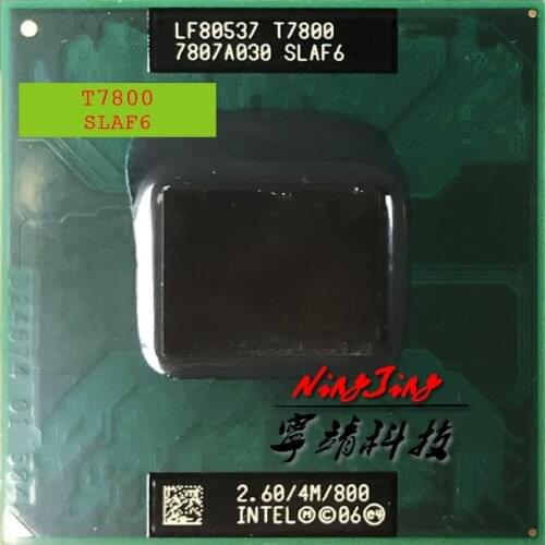 Intel Core 2 Duo T7800 SLAF6 2.6 GHz Dual-Core Dual-Thread CPU Processor 4M 35W Socket P