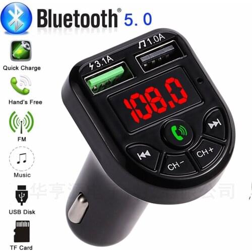 FM Transmitter Bluetooth 5.0 Car MP3 Kit Modulator Player Wireless Handsfree Audio Receiver Dual USB Fast Car Charger 3.1A