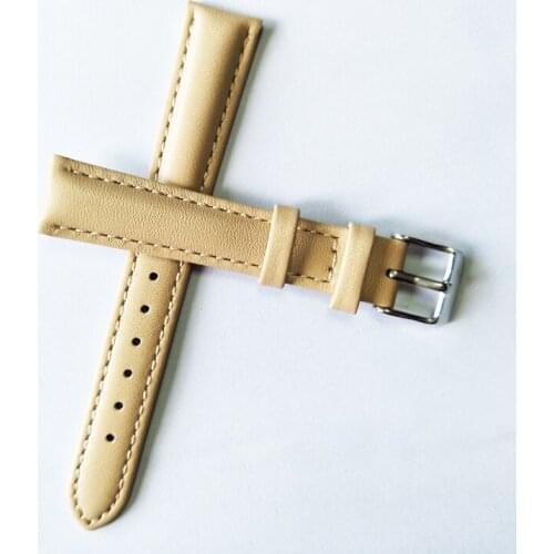 Naked Color Leather Strap, Nude Wrist Watch Band, Ladies Leather Watchband 16mm