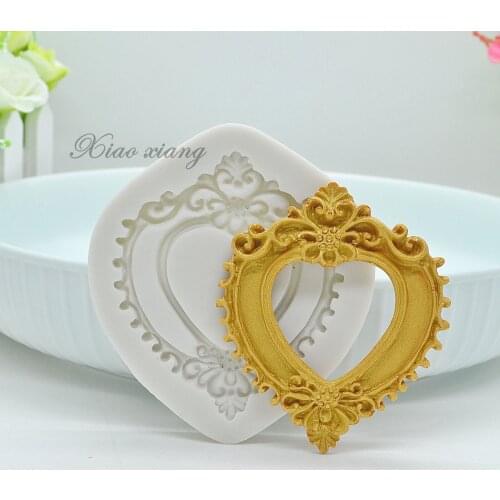 Luyou DIY Frame Lace Silicone Cake Molds For Baking Cake Decorating Tools Fondant Molds For Kitchen Baking Accessories FM777