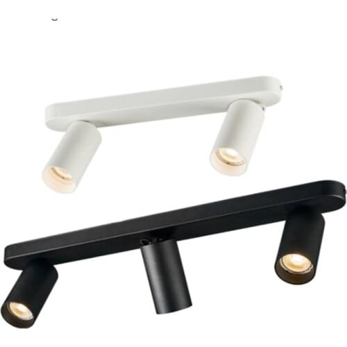 7W/12W Dimmable multi-head spotlights surface-mounted ceiling anti-glare living room bedroom aisle long linear guide-free light