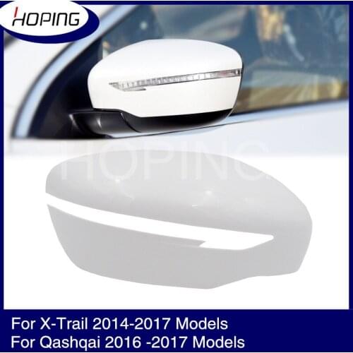 Hoping Side Mirror Cover For NISSAN X-TRAIL 2014 2015 2016 2017 For Qashqai 2016 2017 Exterior Rearview Mirror Cover No Painted