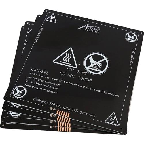 Anet Latest Black MK3 Hot bed Aluminum Heated Bed Upgraded from MK2B & MK2A for Mendel RepRap i3 3D Printer Hot-bed Support 12V