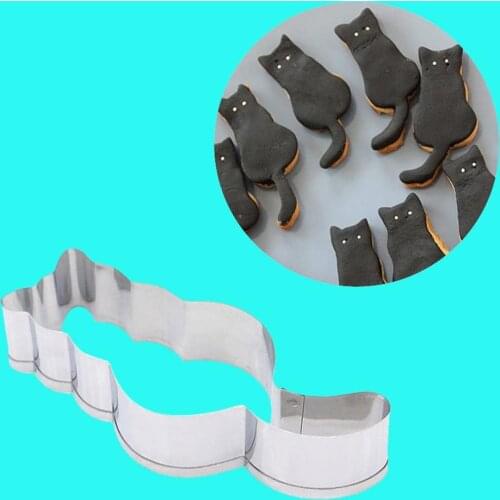 New Modeling Tools Cat Biscuit Mould Stainless Steel Material Fondant Modeling Tool Steel Fondant 1pcs