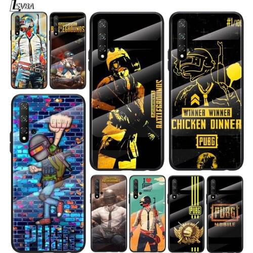Popular Games PUBG For Honor 30 20 10 9X 8X Pro Plus Lite Tempered Glass Hot New Shell Luxury Cover Phone Case