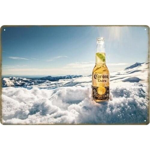 Beach Club Beer Poster Metal Tin Signs Retro Wall Stickers For Bar Pub Cafe Decoration Art Plaque Vintage Home Decor YI-208