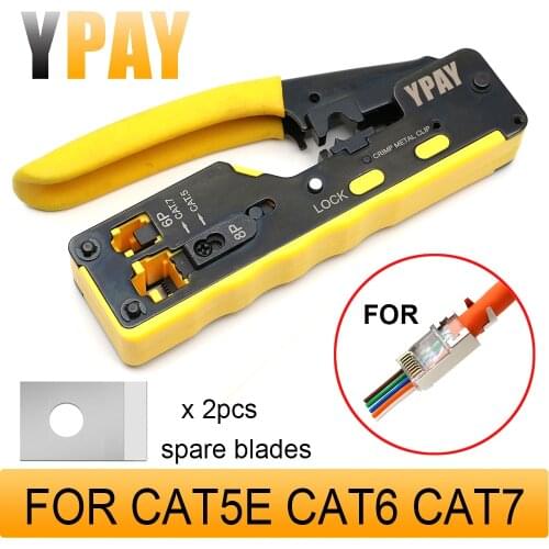 YPAY all in one EZ rj45 pliers crimper cat5 cat6 cat7 network tools rj 45 ethernet cable Stripper pressing clamp tongs rg45 lan