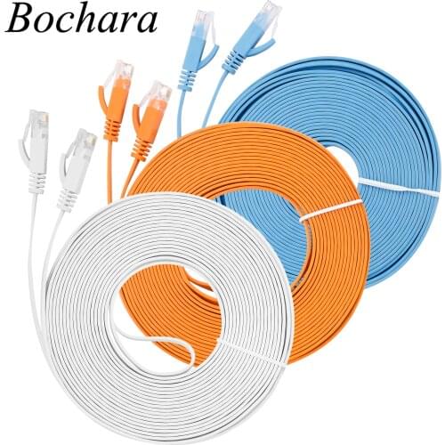 Flat CAT-6 RJ45 Network Ethernet Patch Cable For Modem Router LAN Network RJ45 Connector 50cm 1m 2m 3m 5m 10m 15m
