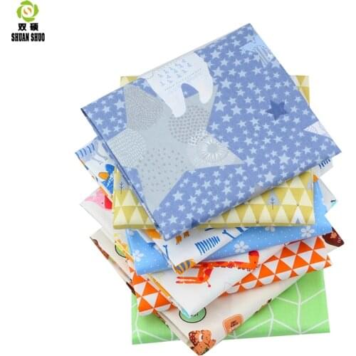 Shuanshuo Fabric Patchwork New Cartoon Tissue Cloth Of Handmade DIY Quilting Sewing Baby&Children Sheets Dress 40*50cm 40pcs/lot