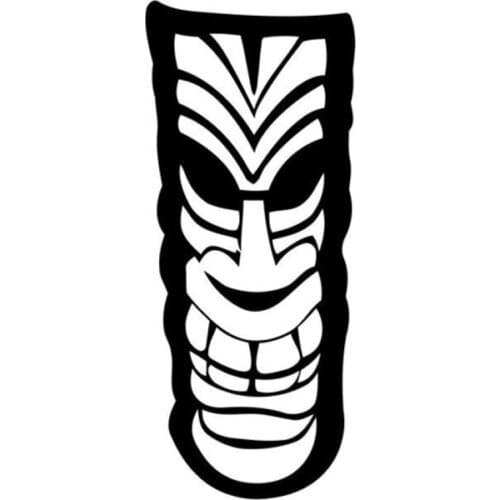 6cm*14.2cm Tiki Tolteca Hawaii Cartoon Car-Styling Stickers Decals