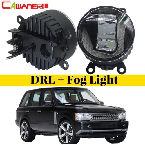 Cawanerl 2 Pieces Car Styling LED Fog Light DRL Daytime Running Lamp White For Land Rover Range Rover III SUV (LM) 2009-2012