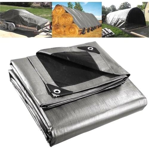 Heavy Duty Poly Tarp Canopy Tent Cover Sun Shelter Reinforced Tarpaulin UV Protection Waterproof Outdoor Roof Tarp Tent Camping