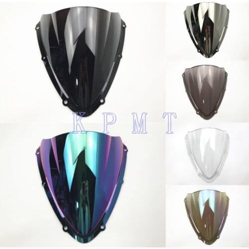 For Suzuki GSXR 600 750 R gsxr600 gsxr750 600R 750R K8 2008 2009 2010 08 09 10 Windshield Black WindScreen Double Bubble