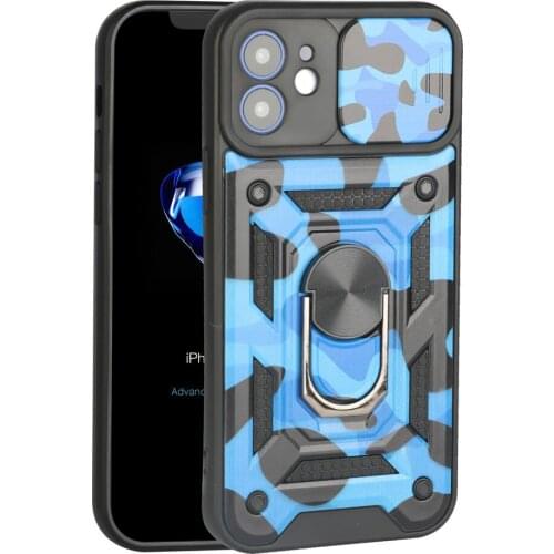Slide Lens Protective Armor Case For iPhone 12 Pro Max Mini 11 8 7 6 Plus 6S SE 2020 XS MAX XR X XS Anti Fall Magnet Ring Cover