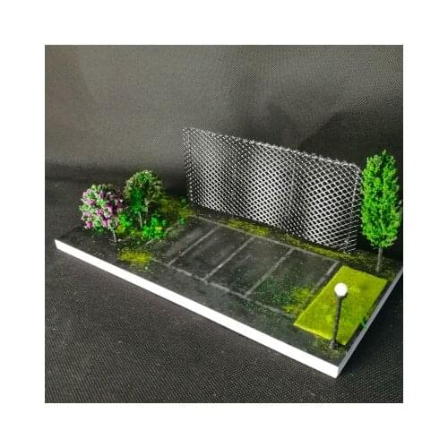 1/64 outdoor parking lot scene Japanese street model car garage parking area