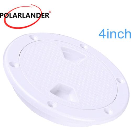 1 Piece ABS Inspection For Boat Yacht Marine Round No Screw White Access Hatch Cover 4/6/8 Inch Deck Plate Anti-corrosive Tight