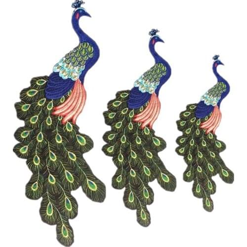 1pcs Phoenix Peacock Sew on Patches Sewing Embroidered Applique for Jacket Clothes Stickers Badge DIY Apparel Accessories