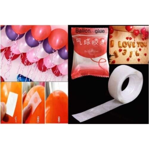 100 Adet Balon Yapıştırma Aparatı Sticker Damla Modeli ( 1,2 Cm)