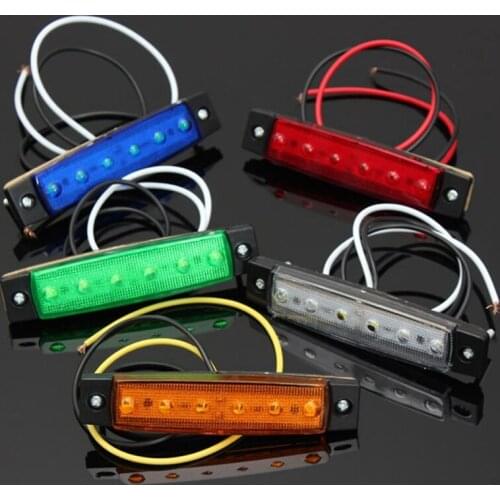 2pcs External Lights LED 24V 6 SMD LED Auto Bus Truck Lorry Side Marker Indicator Led Trailer Light Rear Side Lamp Dropshipping