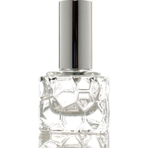 20 pcs Spray Pump Bottle Cosmetic Container Empty Glass Toner Vial Transparent Square Atomizer Portable 10 ML Perfume Bottle