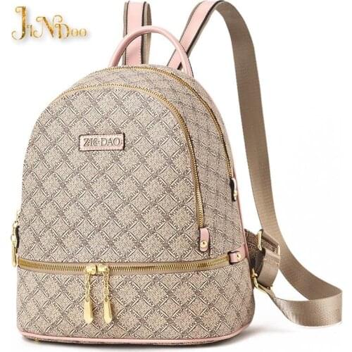 2021 Lovely Backpack Printing Leather Bags Designer Women Backpacks Double Shoulder Bag Girl Travel Bags Rucksack sac Female