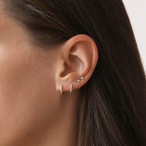 2021 Mini 9mm Huggie Hoop Earring For Women Vermeil Real 925 Sterling Silver Fine Jewelry Dainty Delicate Small Hoop Earrings