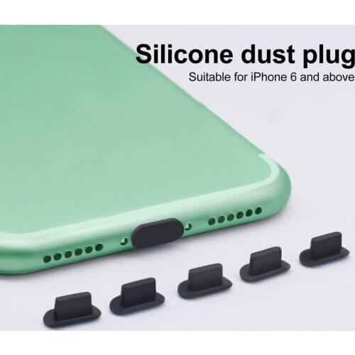5pcs Dustproof Cover Jack Charger Plug USB Port Anti-dust plug For Mobile Phone iPhone 5S AirPods case