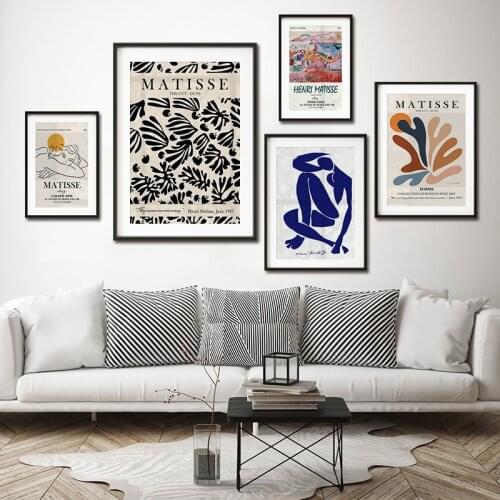 Abstract Henri Matisse Cutouts Print Gallery Exhibition Poster Canvas Painting Wall Art Picture Modern Living Room Home Decor