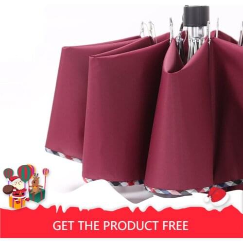 Authentic Paradise Umbrella Outdoor Double Umbrella Three Fold Umbrella Men and Women Increase Business Umbrella Paradise