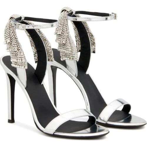 New Sexy Rhinestone Buckle Sandals Women Stiletto Sandalias Female High Heels Shoes Ladies Party Shoes Women zapatos de mujer