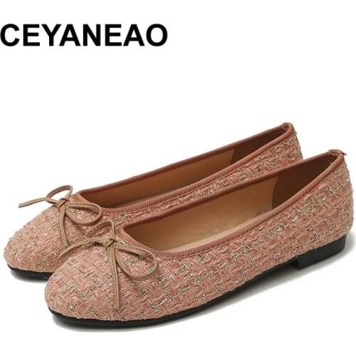 CEYANEAO Spring Shoes Loafers Women Fashion Lady Shoes Women Slip On Harajuku Womens Shoes Flats Comfortable Big Size