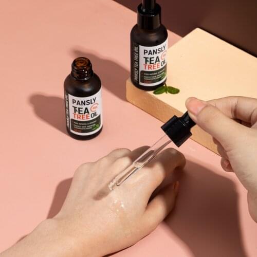 LanthomeTea Tree Essential Oil Acne Treatment Facial Skin Care Oil Compound Moisturizer Pore Control Active Ingredients 30ml