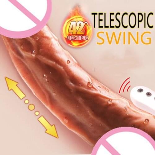 New Wireless Remote Rotation Telescopic Dildo Vibrator Sex Toys For Women Soft Realistic Penis G spot Vagina Female Masturbation