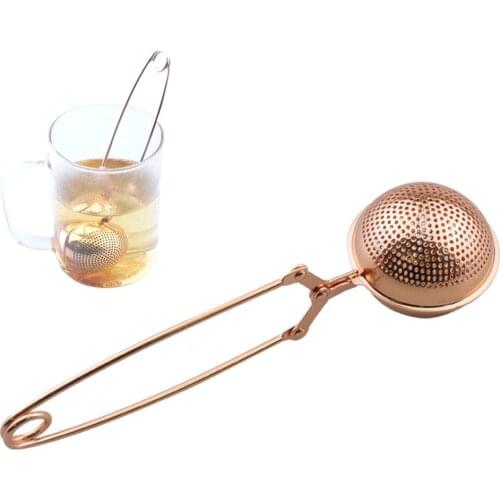 Stainless Steel Coffee Mesh Tea Infuser Handle Filter Strainer Ball Shape Diffuser Herb Home Spice Filter