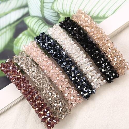 H:HYDE Elegant Shining Crystal Barrettes For Women Hair Ornament Sweet Hair Clips Hairpins Fashion Hair Accessories Headdress