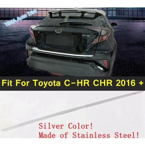 Lapetus Auto Styling Rear Trunk Tail Door Boot Lower Strip Mouldings Protector Bezel Cover Trim For Toyota C-HR CHR 2016 - 2020