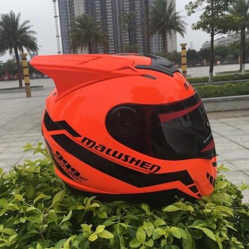 Full face helmet motorcycle helmet off road orange helmet professional rally casque casco racing helmet