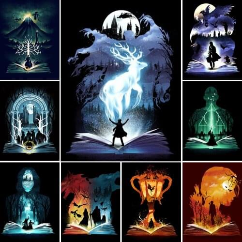 Diy 5D Diamond Painting Cartoon Movie Book Cross Stitch Kit Full Drill Square Embroidery Mosaic Art Crystal Picture Home Decor