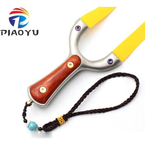 Sailor Hunting Slingshot Stainless Steel + Rosewood Catapult with Rubber Band Outdoor Sport Shooting sling shot New 2019