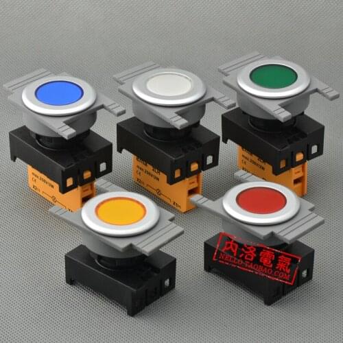 [SA]EMA 30mm LEDs flat cover E3I1 * red yellow blue and white LED AC110 / 220V--10pcs/lot