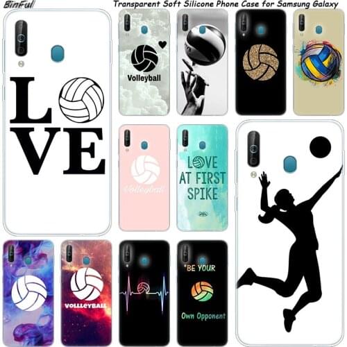 Volleyball Sports Silicone Phone Case For Samsung Galaxy A80 A70 A60 A50 A40 A40S A30 A20E A2CORE M40 Note 10 Plus 9 8 5 Fashion