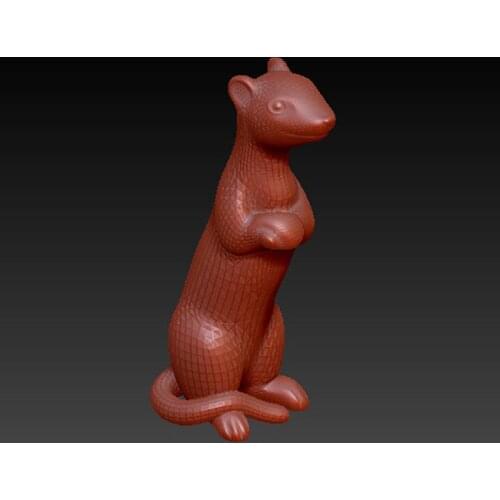 Cute mouse 3d model for cnc or 3D printers in STL file format