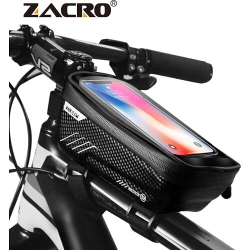 Bicycle Bag Waterproof Front Bike Cycling Bag 6.2 inch Mobile Phone Bicycle Top Tube Handlebar Bags Mountain Cycling Accessories