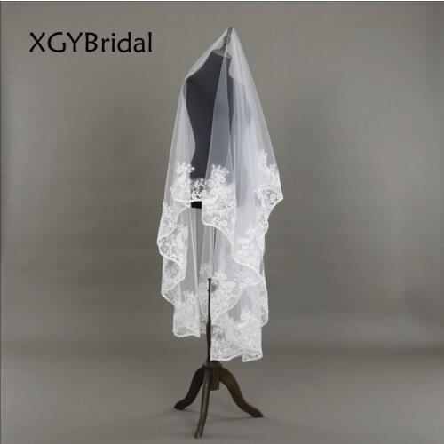 Lace Edge Ivory Bridal Veils 2021 New Arrival 3 Meters Long Appliqued Wedding Veil Fashion Wedding Accessories