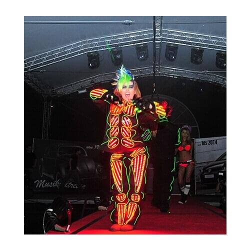 LED Costume / LED suit / LED Clothes / LED Dress / Light up dance costume / Luminous clothing