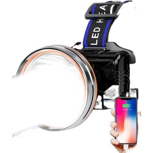 LED headlight glare lithium rechargeable flashlight bright head-mounted night fishing bulk specific induction lamp